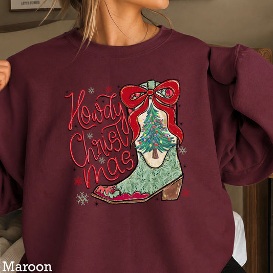 Howdy Christmas Crewneck Sweatshirt