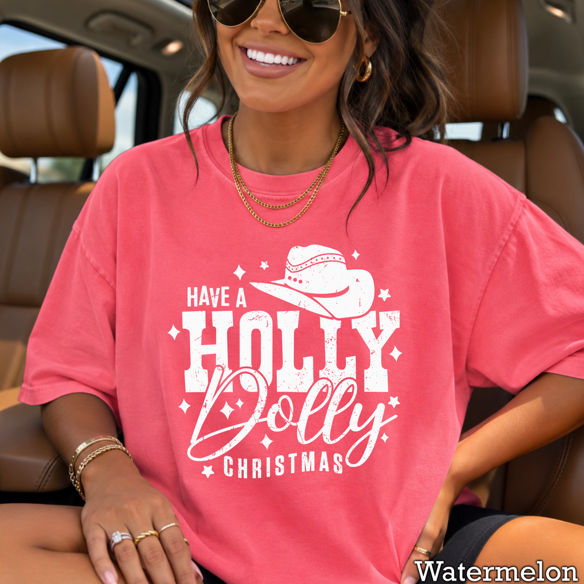 Have A Holly Christmas Comfort Color Graphic Tee