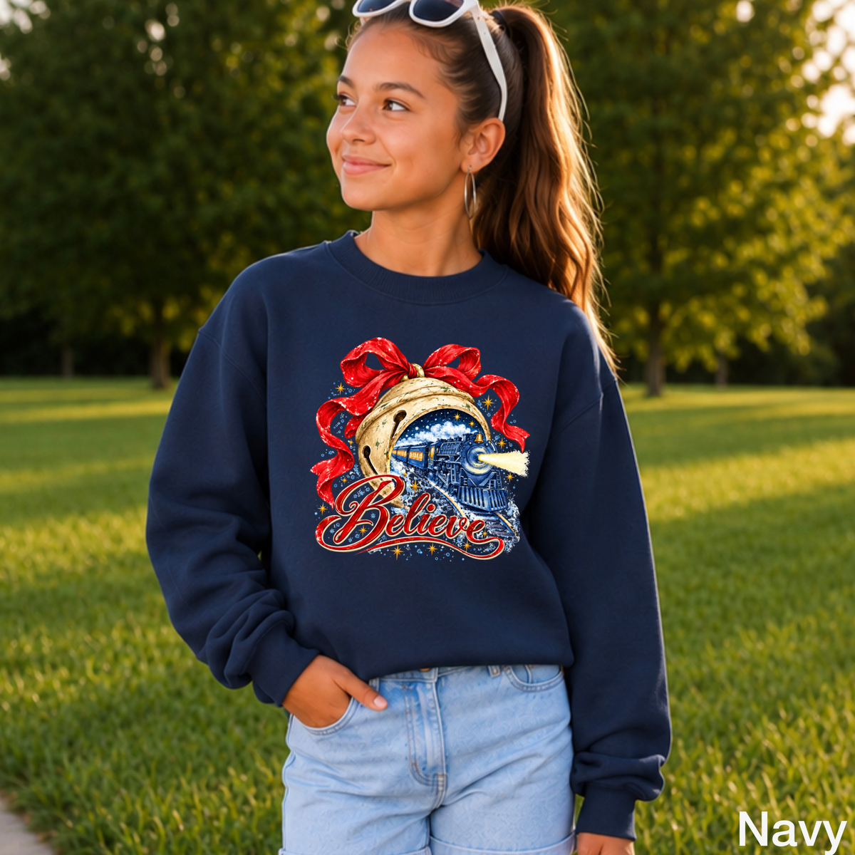 Believe Christmas Youth Crewneck Sweatshirt