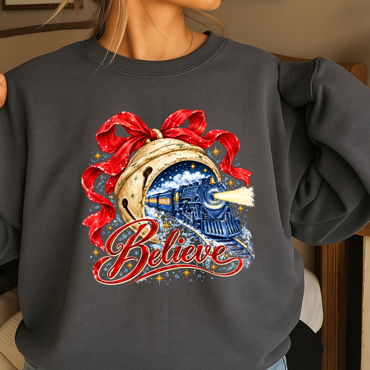 Believe Christmas Crewneck Sweatshirt