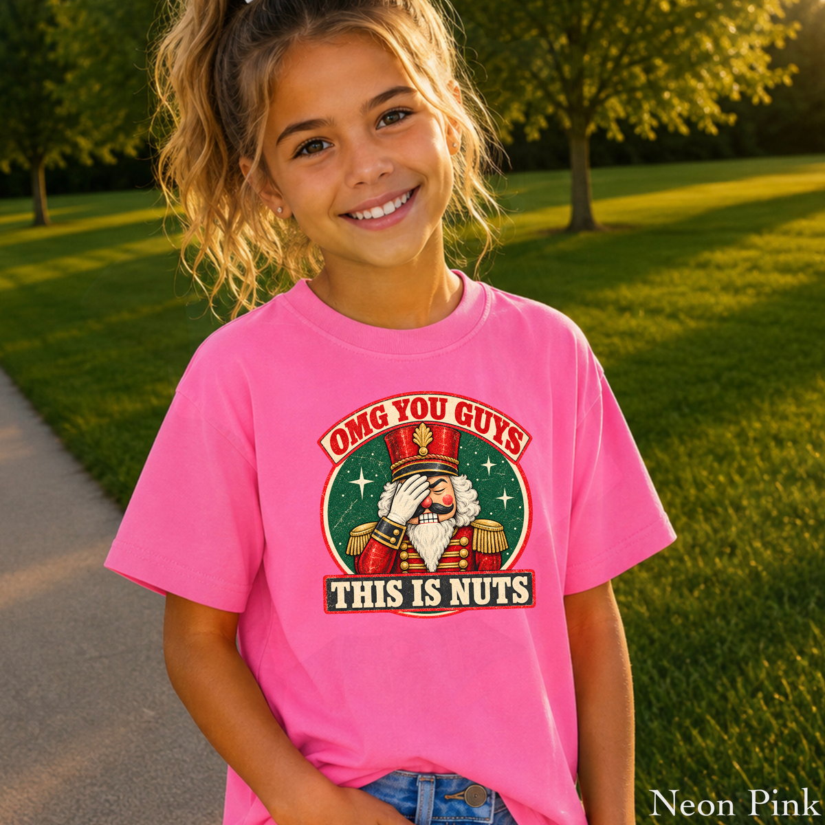OMG You Guys This Is Nuts Christmas Youth Comfort Color T-Shirt