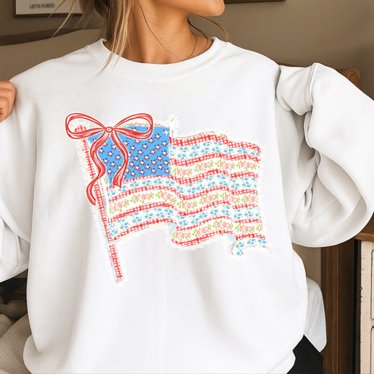 American Lace Flag Crewneck Sweatshirt