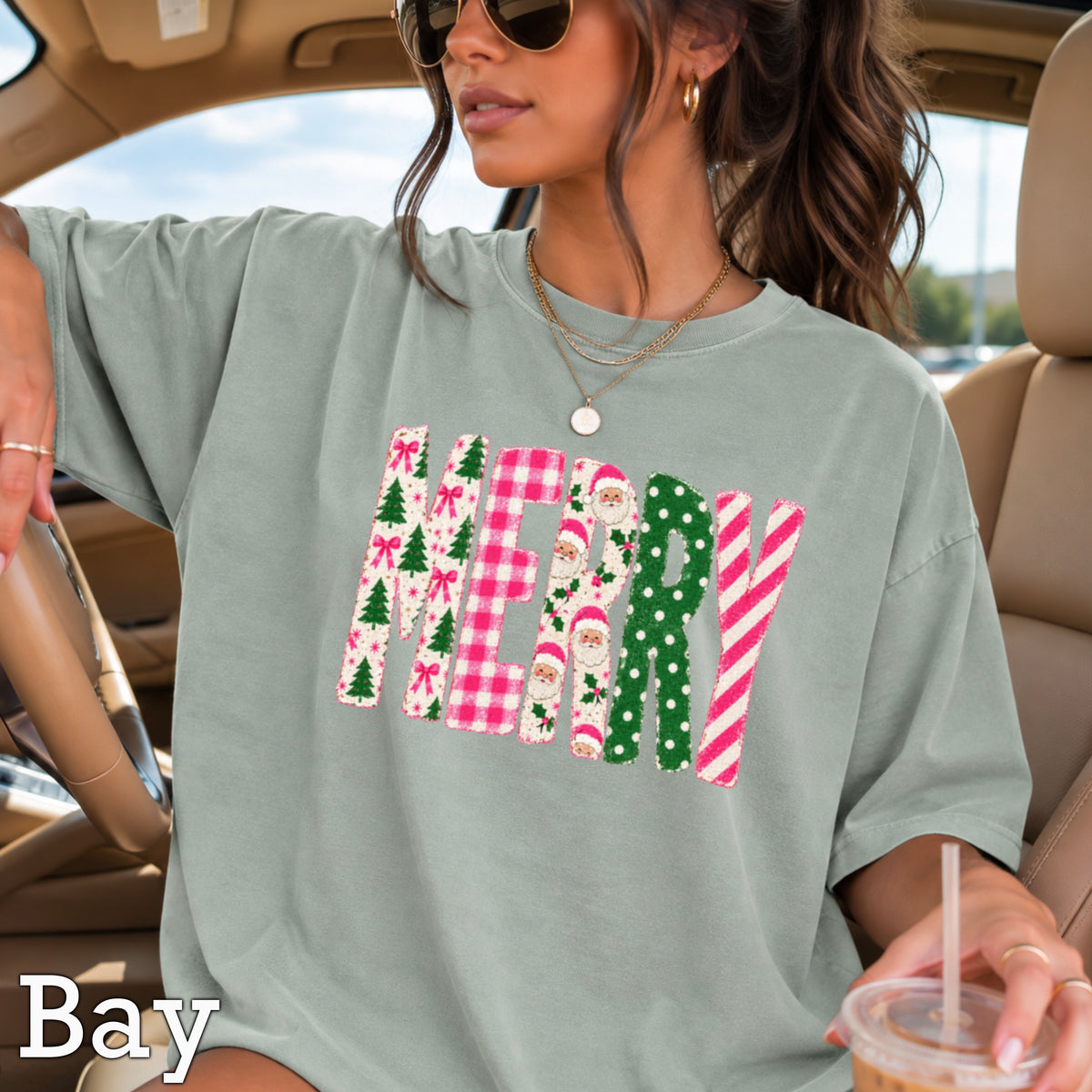 Merry Christmas Comfort Color Graphic Tee