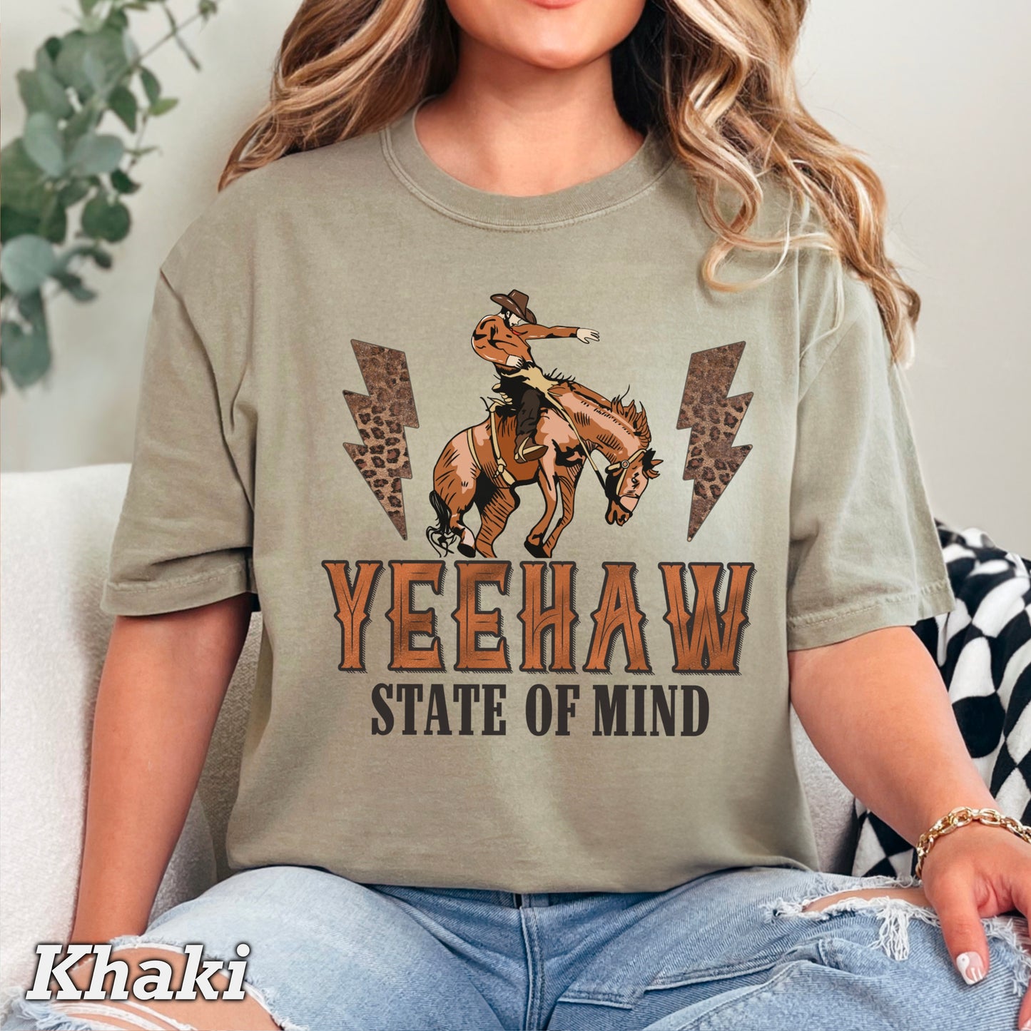 Yeehaw State Of Mind  Comfort Color Graphic Tee