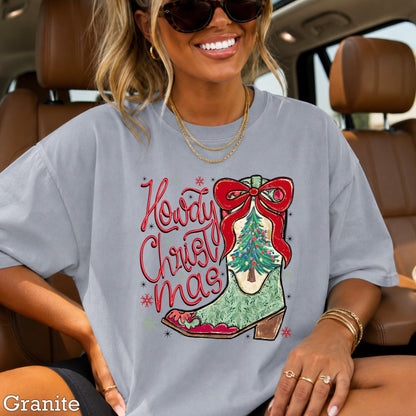 Howdy Christmas Comfort Color Graphic Tee