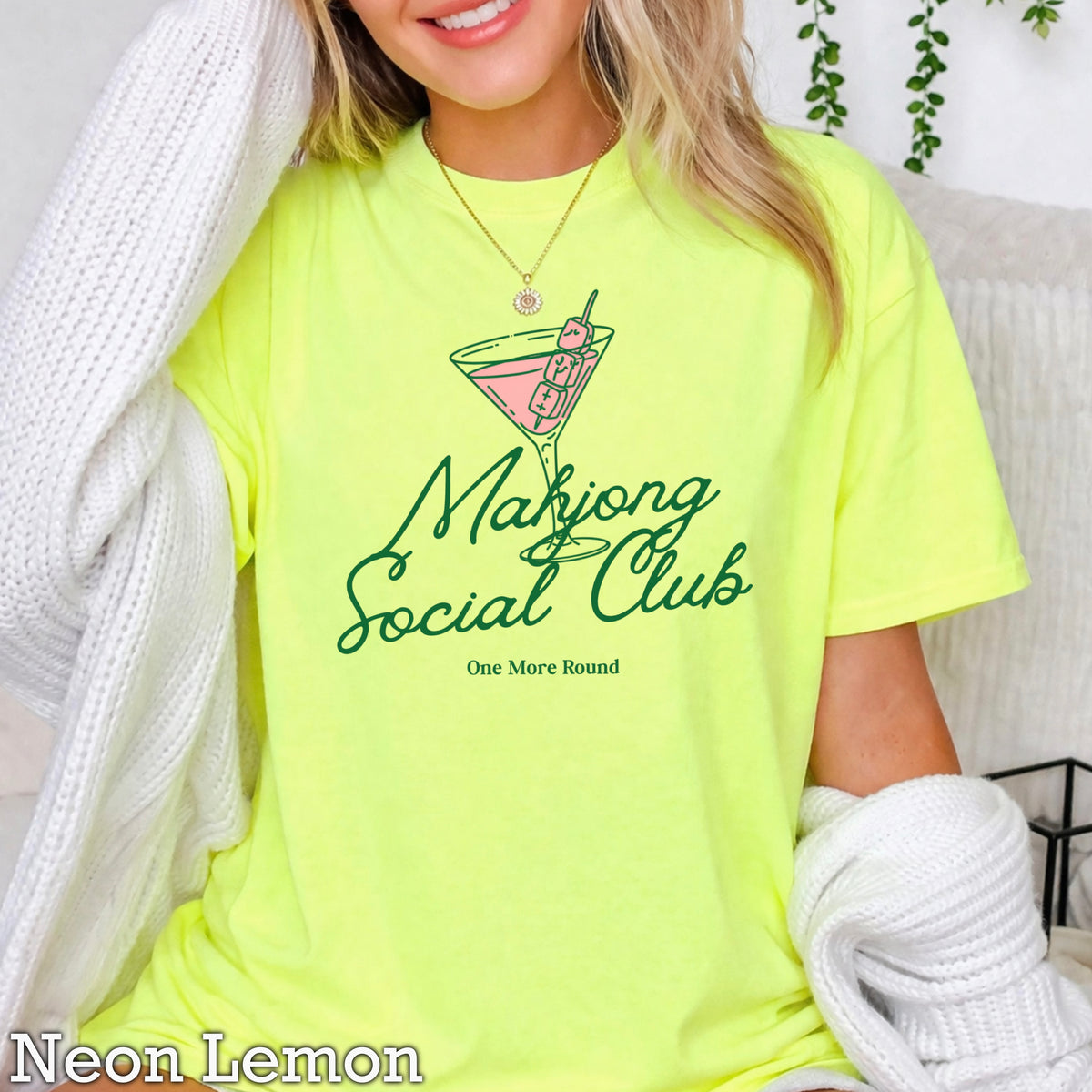 Mahjong Social Club Comfort Color Graphic Tee