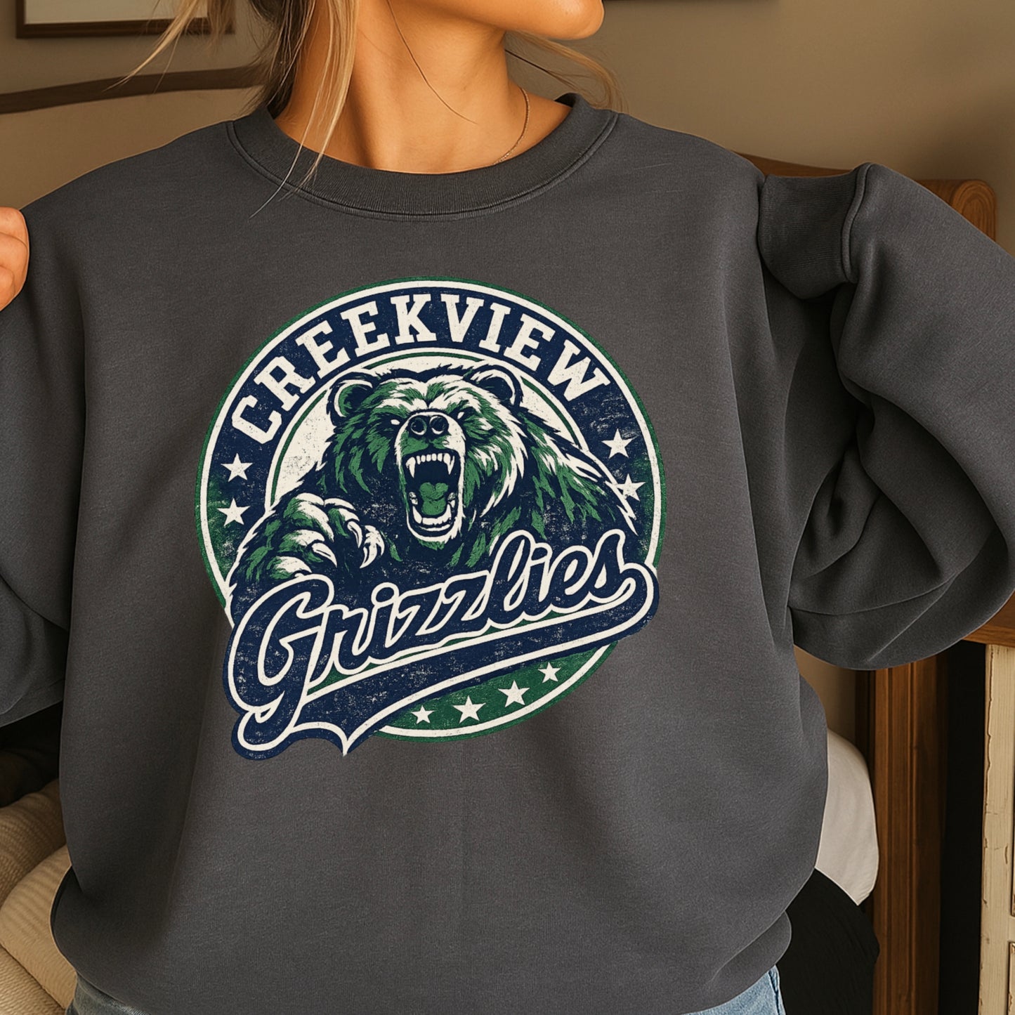 Creekview Grizzlies Crewneck Sweatshirt