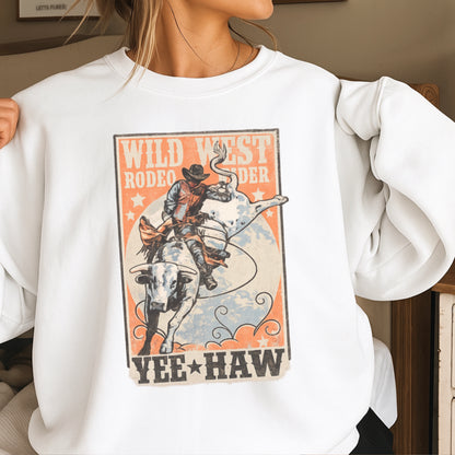 Wild West Rodeo Star Crewneck Sweatshirt