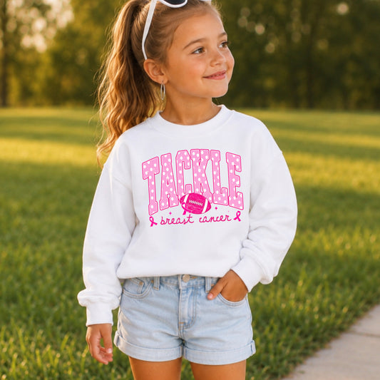Tackle Breast Cancer Youth Crewneck Sweatshirt