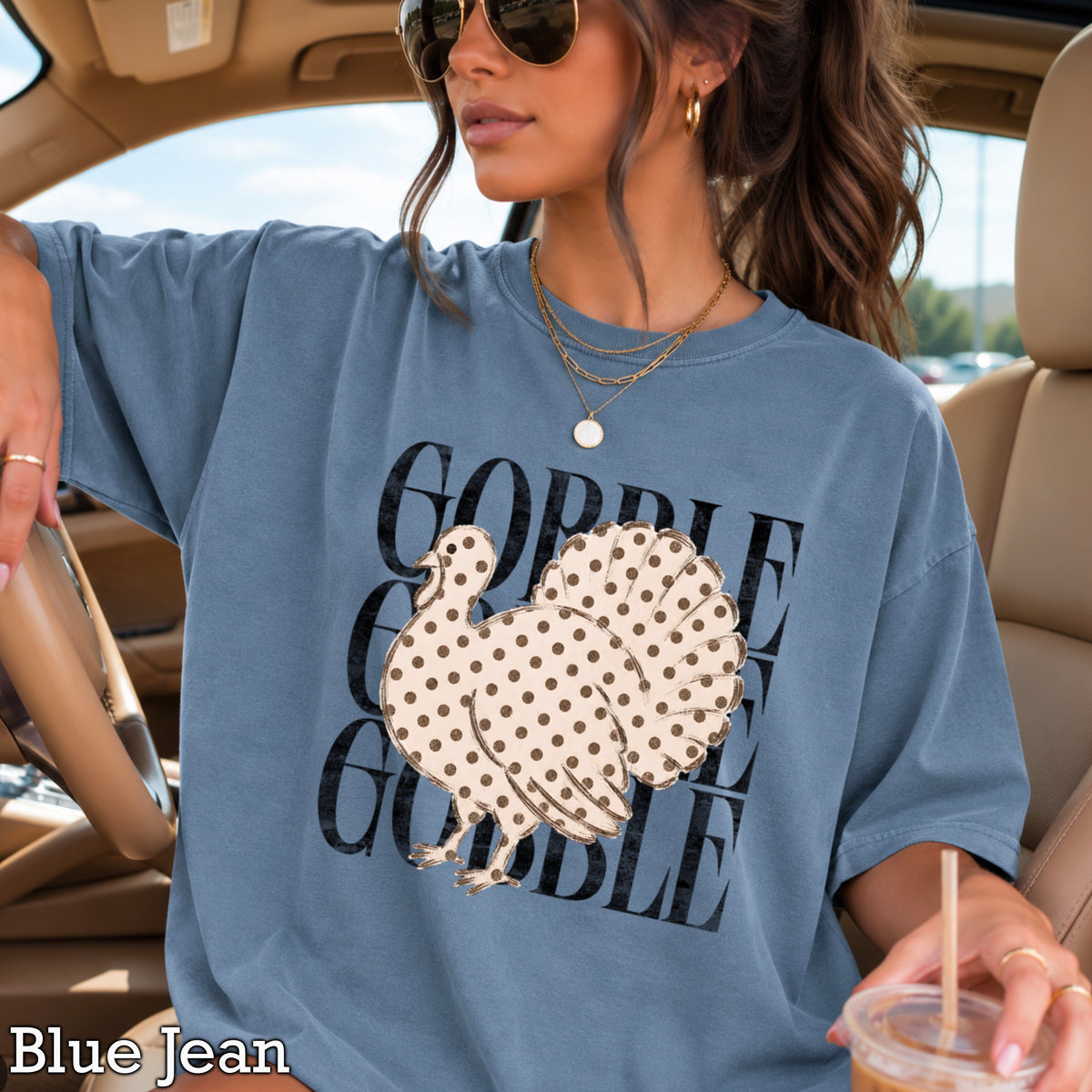 Gobble Thanksgiving Comfort Color Graphic Tee