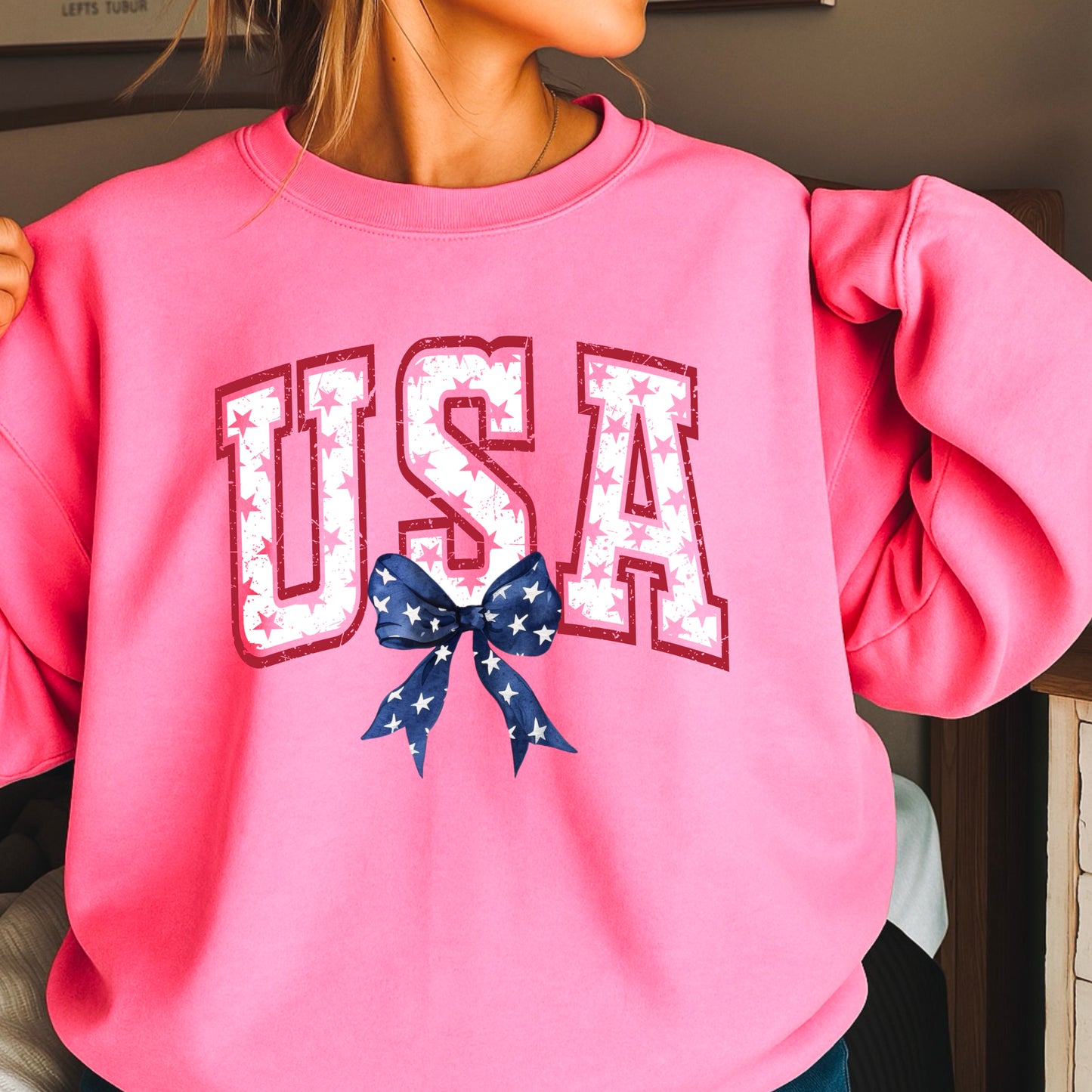 USA Patriotic Crewneck Sweatshirt