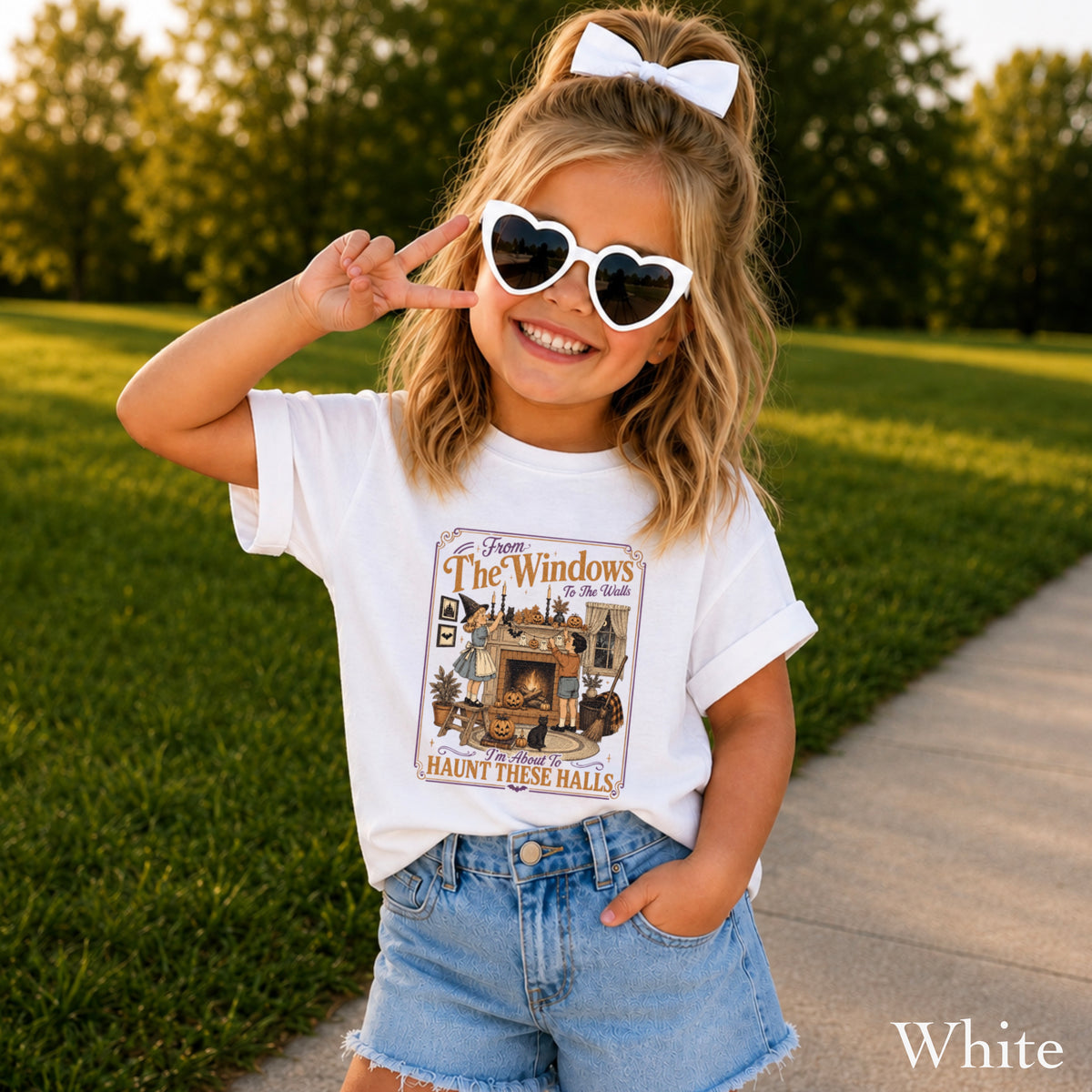 From The Window To The Walls Halloween Youth Comfort Color T-Shirt