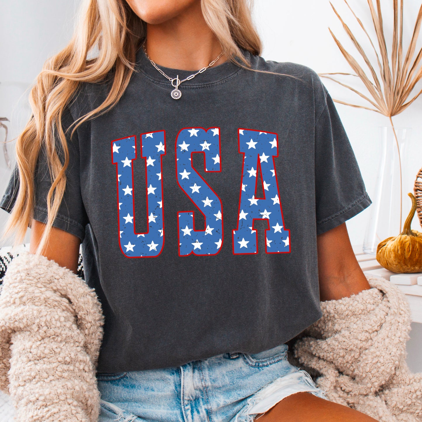 USA Patriotic Comfort Color Graphic Tee