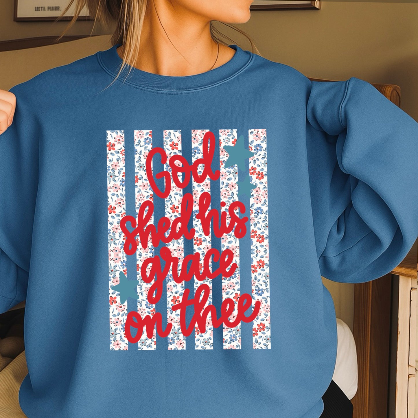 God Shed His Grace On Thee Crewneck Sweatshirt