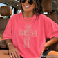 Camo Cross Christian Comfort Color Graphic Tee