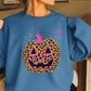 Leopard Pumpkin Halloween Crewneck Sweatshirt