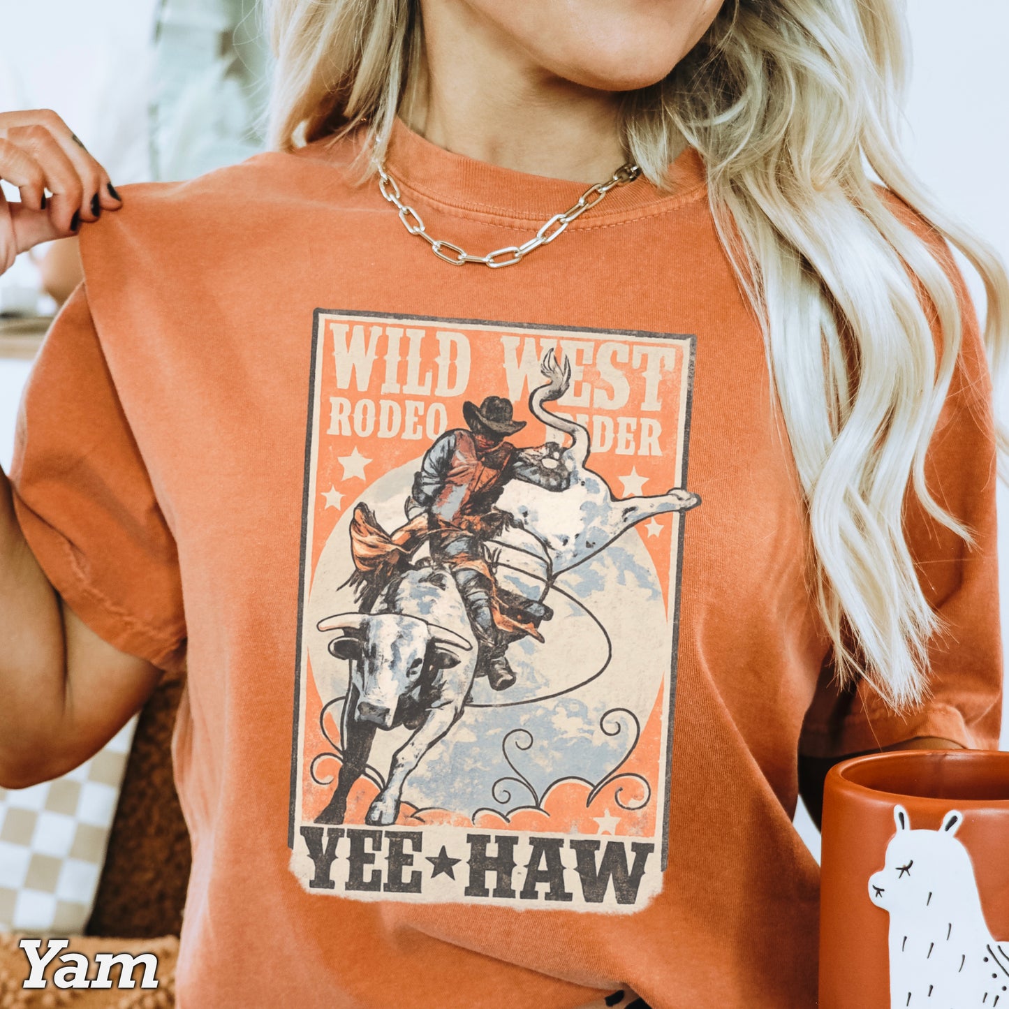 Wild West Rodeo Rider Comfort Color Graphic Tee