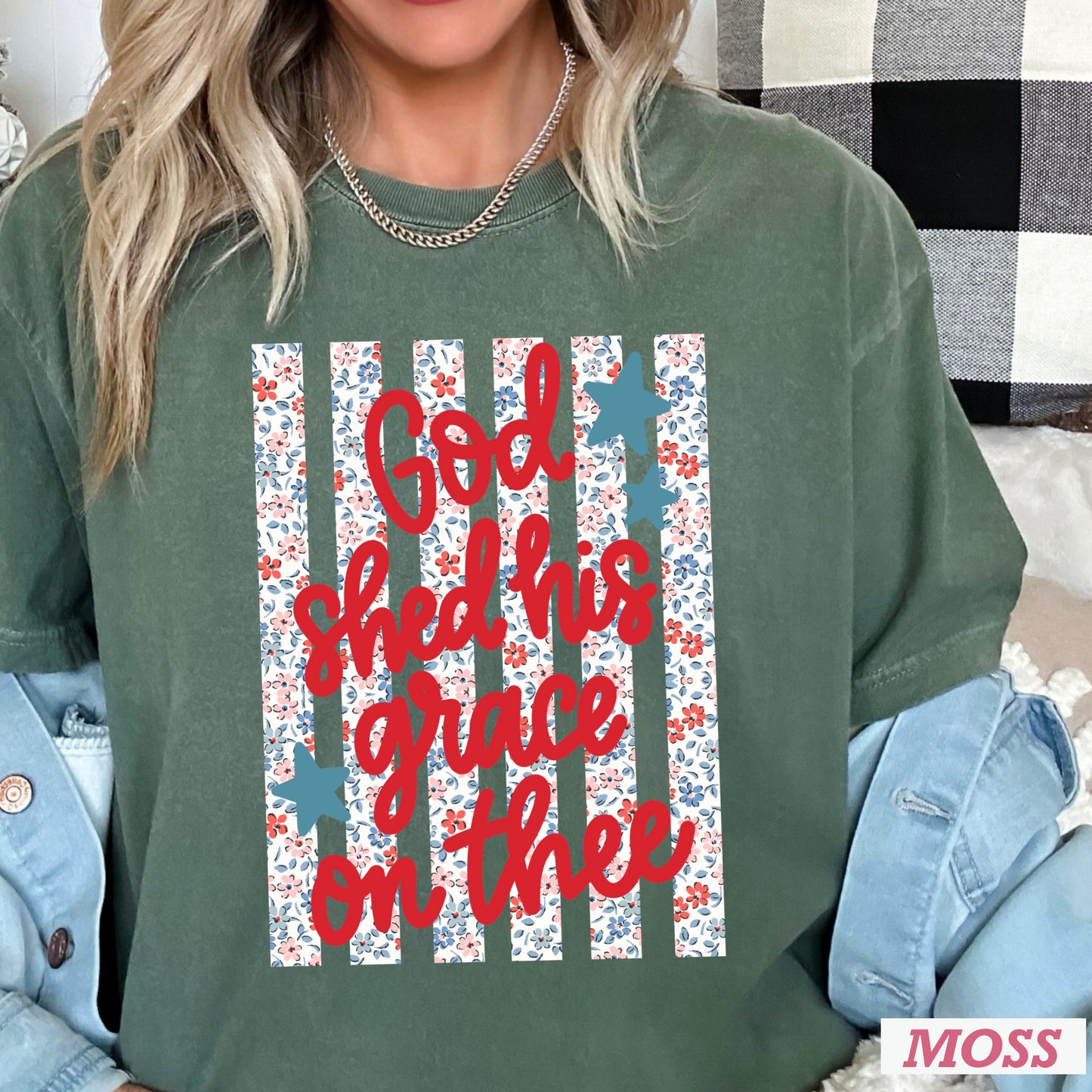 God Shed His Grace On Thee Comfort Color Graphic Tee