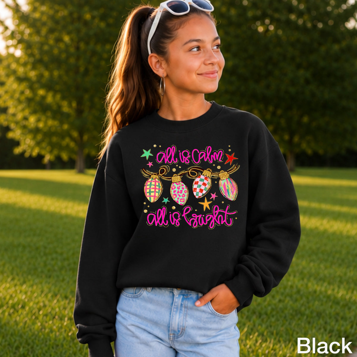 All Is Calm Christmas Youth Crewneck Sweatshirt