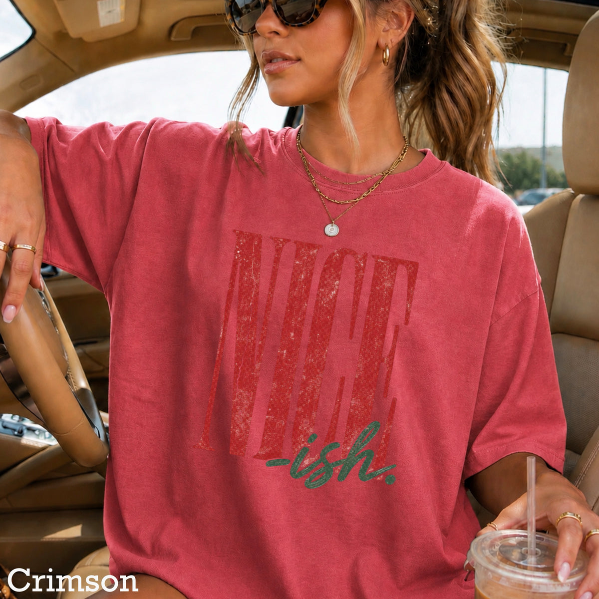 Nice -ish Christmas Comfort Color Graphic Tee