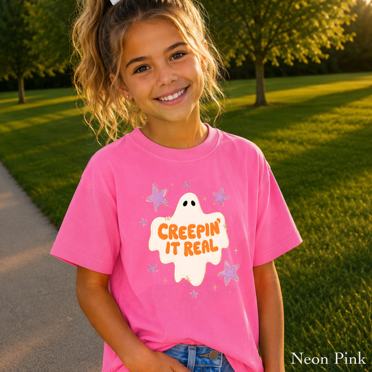 Creepin It Real Halloween Youth Comfort Color T-Shirt