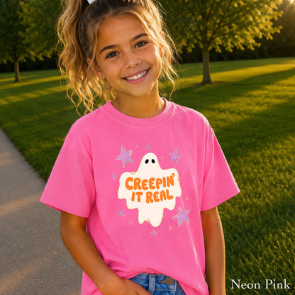 Creepin It Real Halloween Youth Comfort Color T-Shirt