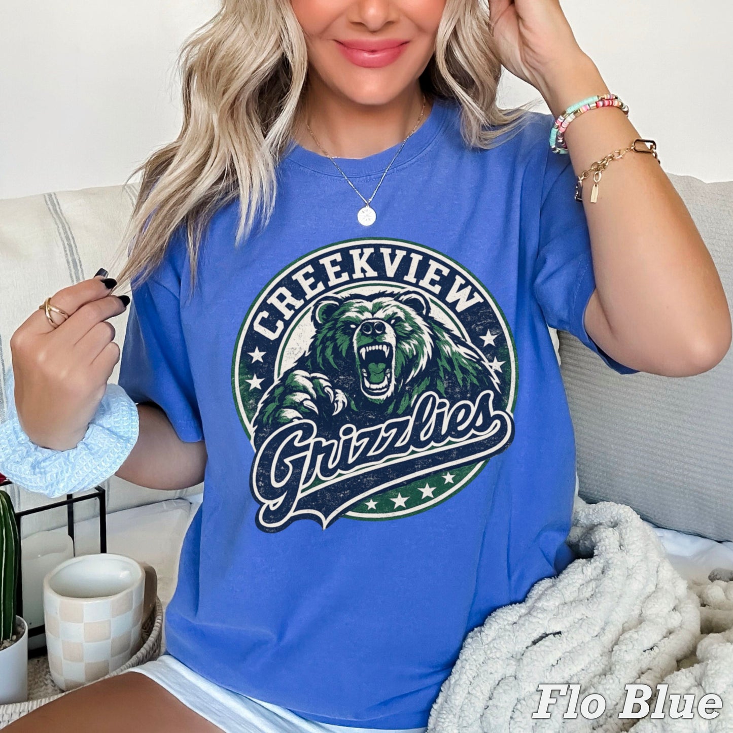 Creekview Grizzlies Comfort Color Graphic Tee