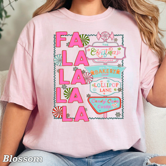 Fa La La Comfort Color Graphic Tee