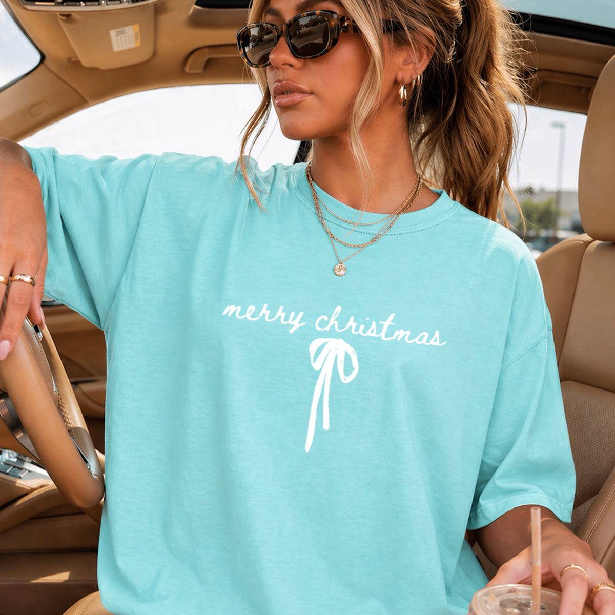 Merry Christmas Comfort Color Graphic Tee