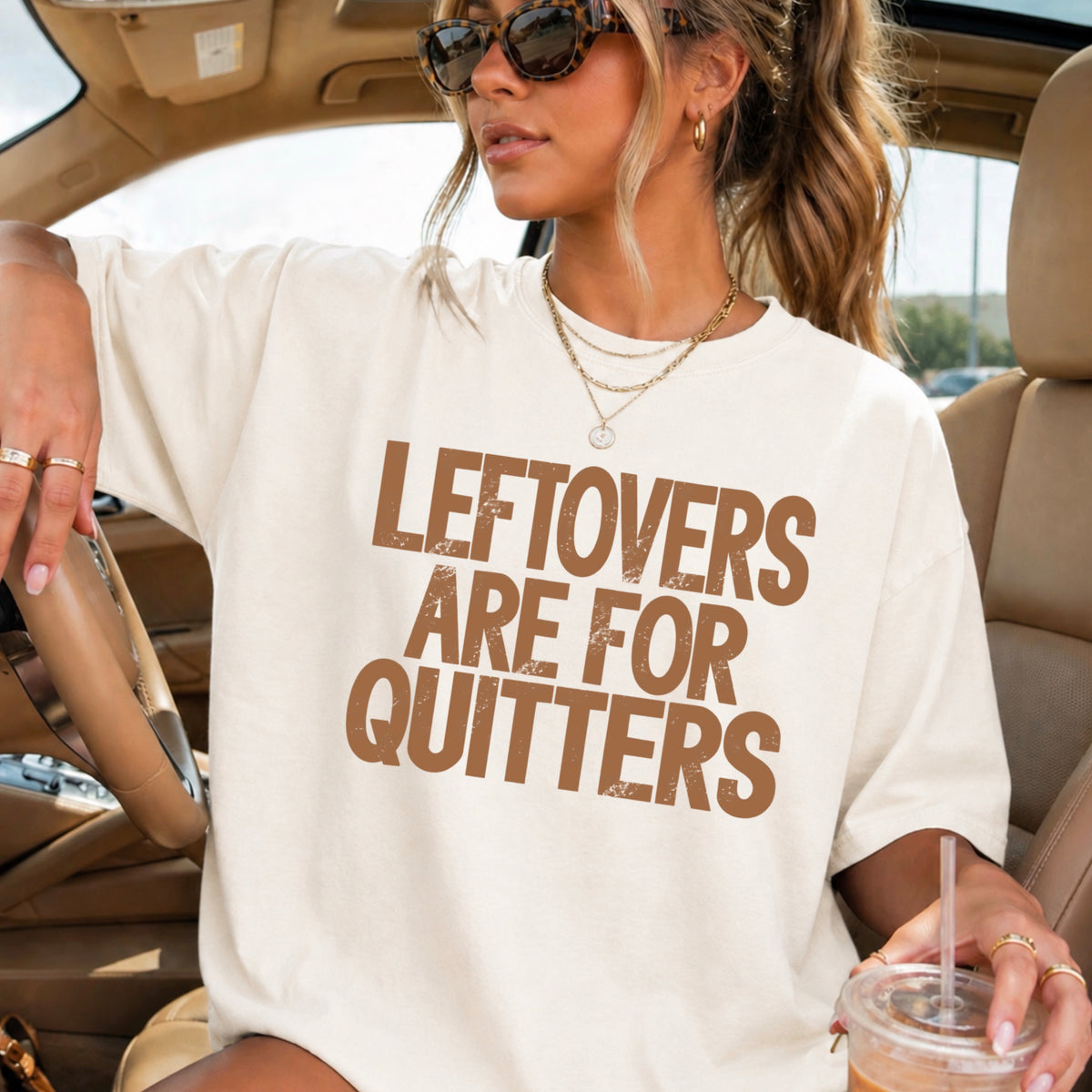 Leftovers Are For Quitters Thanksgiving Comfort Color Graphic Tee