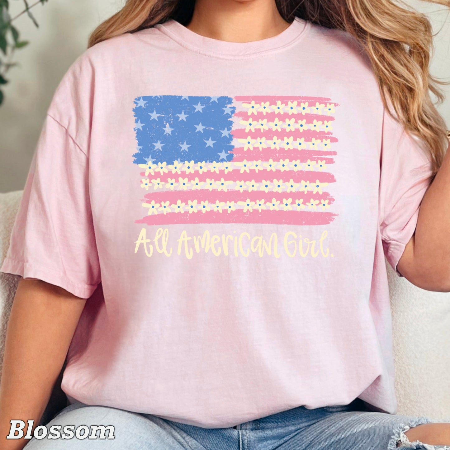 All American Girl Comfort Color Graphic Tee