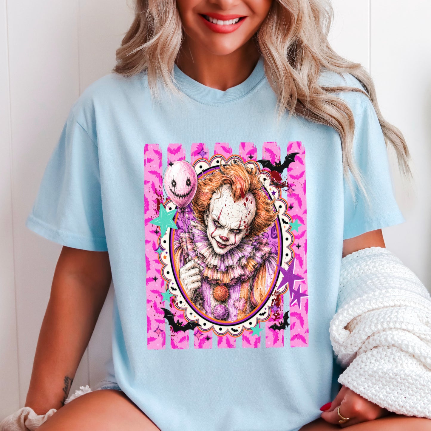 Horror Film Character Halloween Comfort Color Graphic Tee