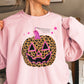 Leopard Pumpkin Halloween Crewneck Sweatshirt