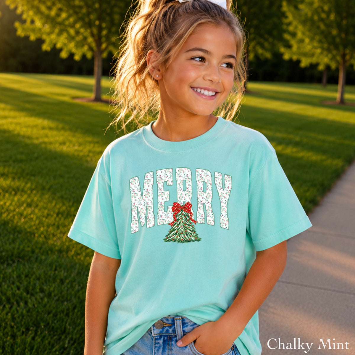 Merry Christmas Youth Comfort Color T-Shirt