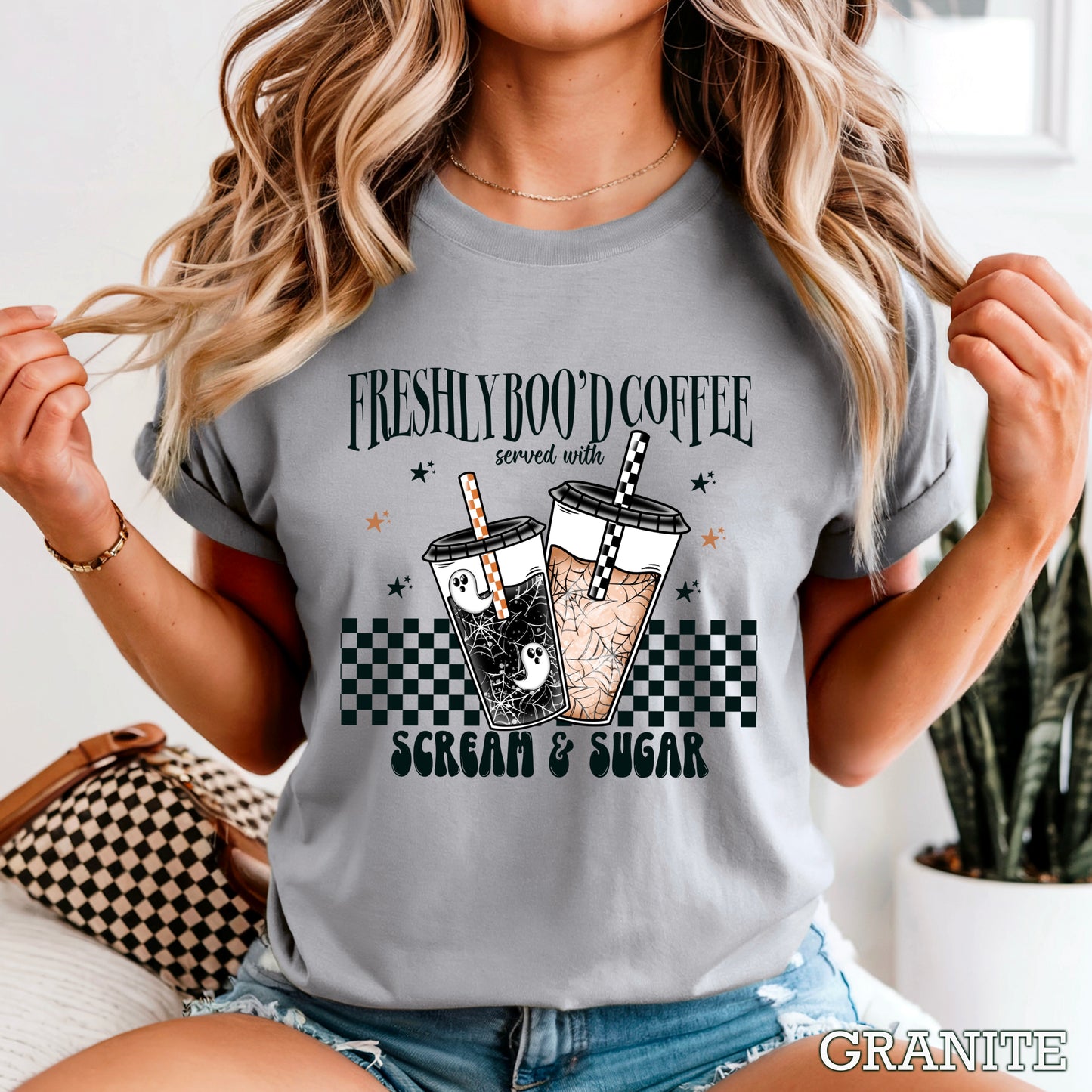 Freshly Boo’d Coffee Halloween Comfort Color Graphic Tee