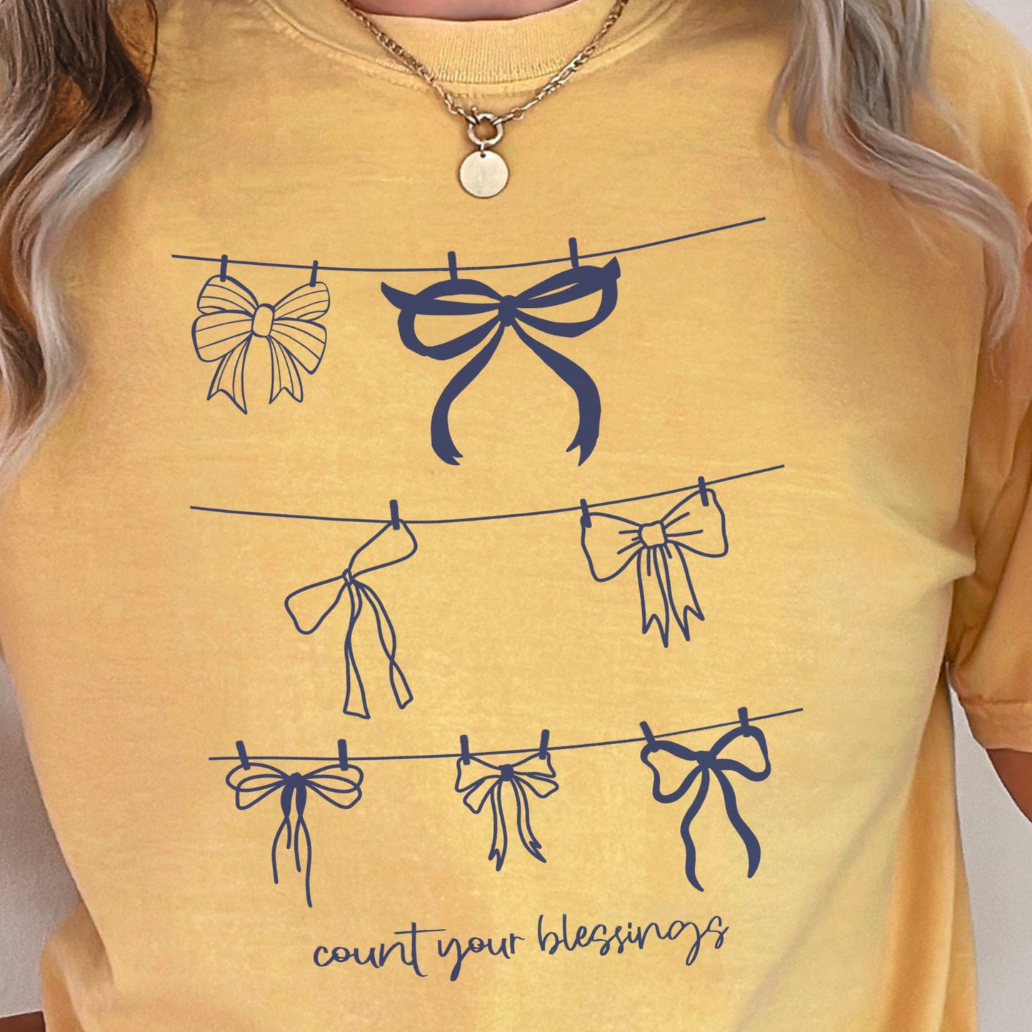 Count Your Blessings Christian Comfort Color Graphic Tee