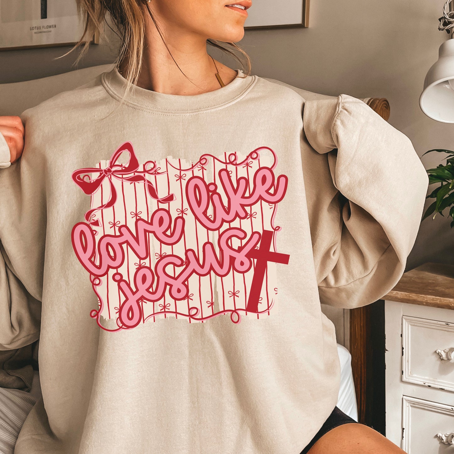 Love Like Jesus Valentine’s Day Crewneck Sweatshirt