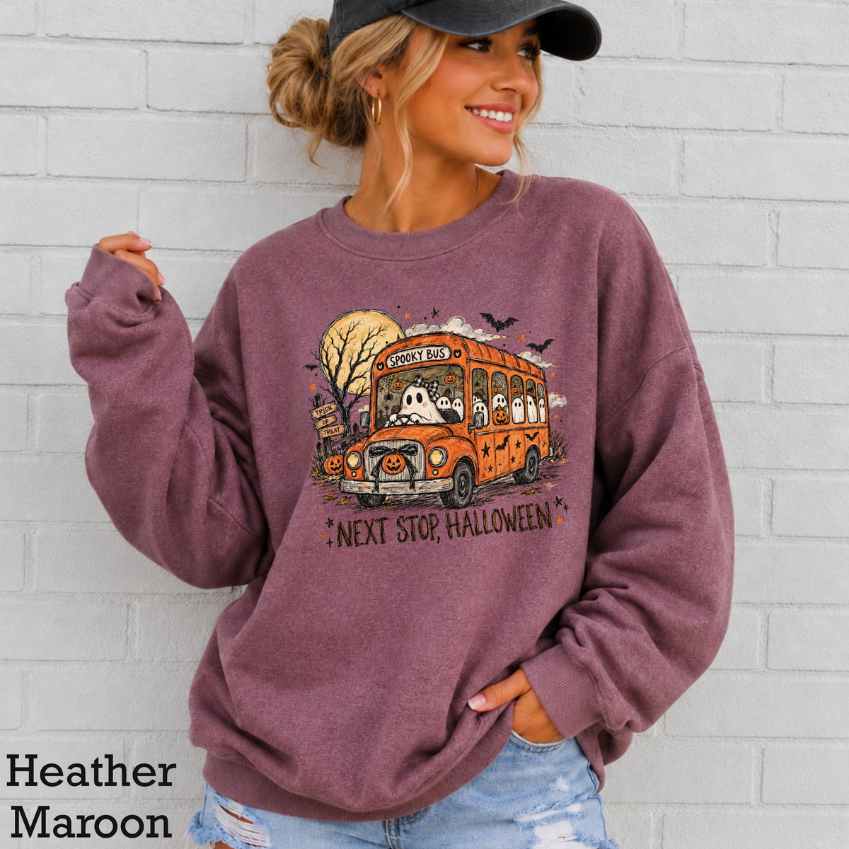 Next Stop Halloween Crewneck Sweatshirt