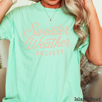 Sweater Weather Society Comfort Color Graphic Tee