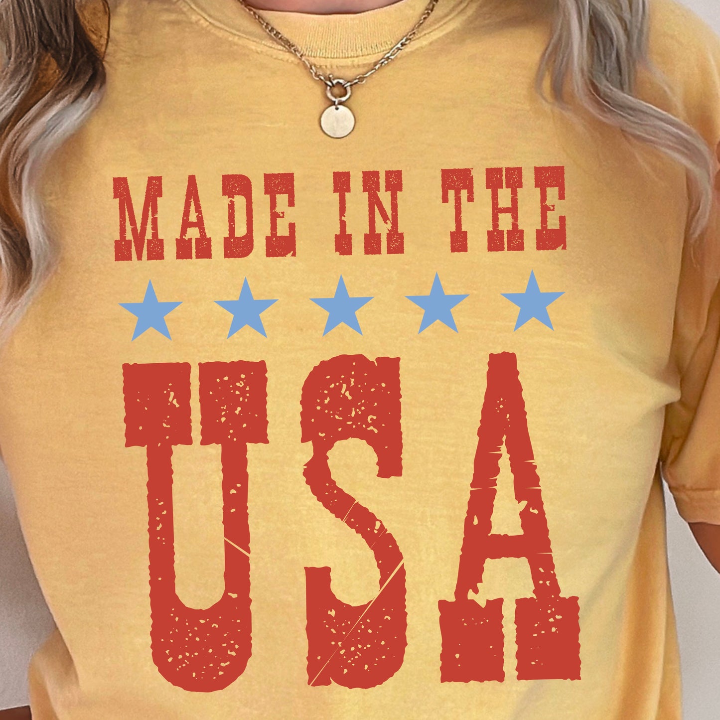 Made InThe USA July 4th Comfort Color Graphic Tee