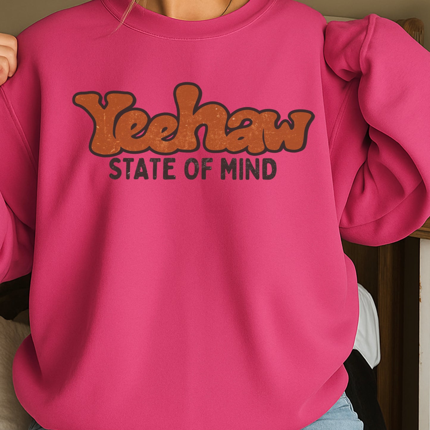 Yeehaw State Of Mind Crewneck Sweatshirt