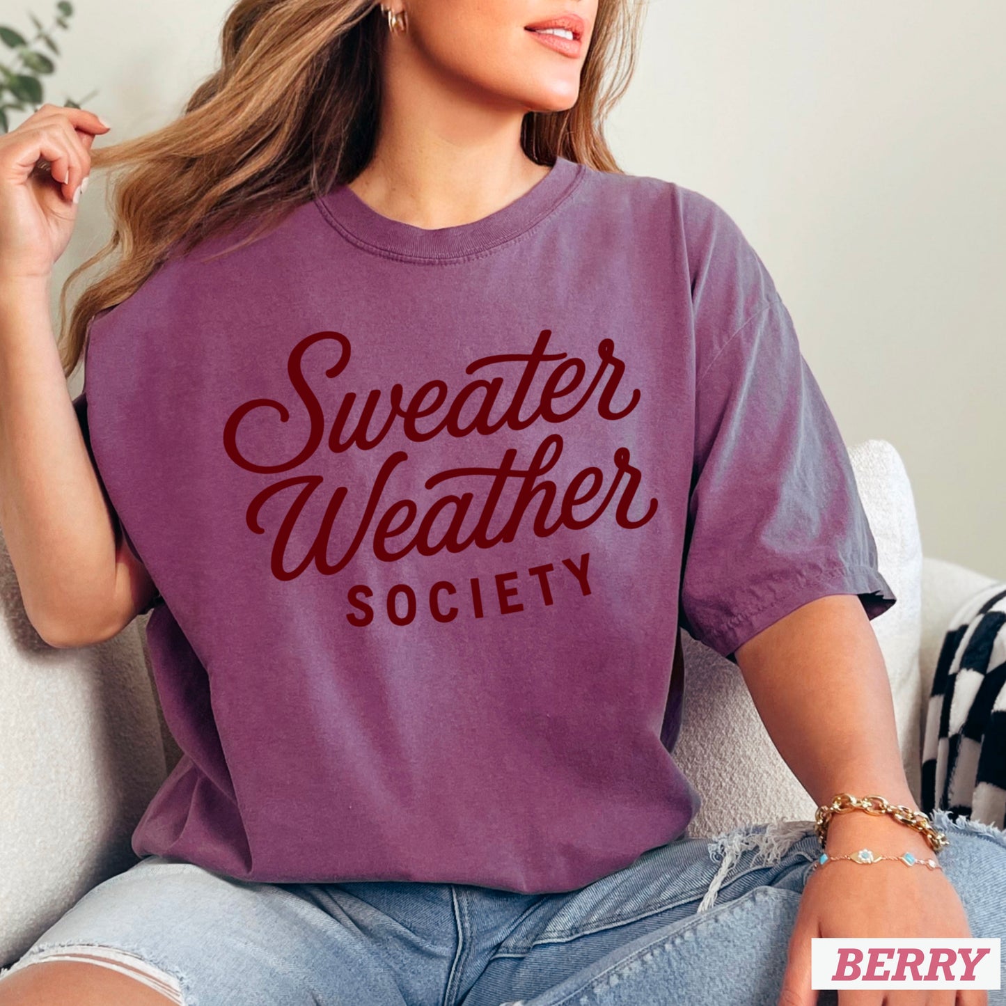 Sweater Weather Society Comfort Color Graphic Tee