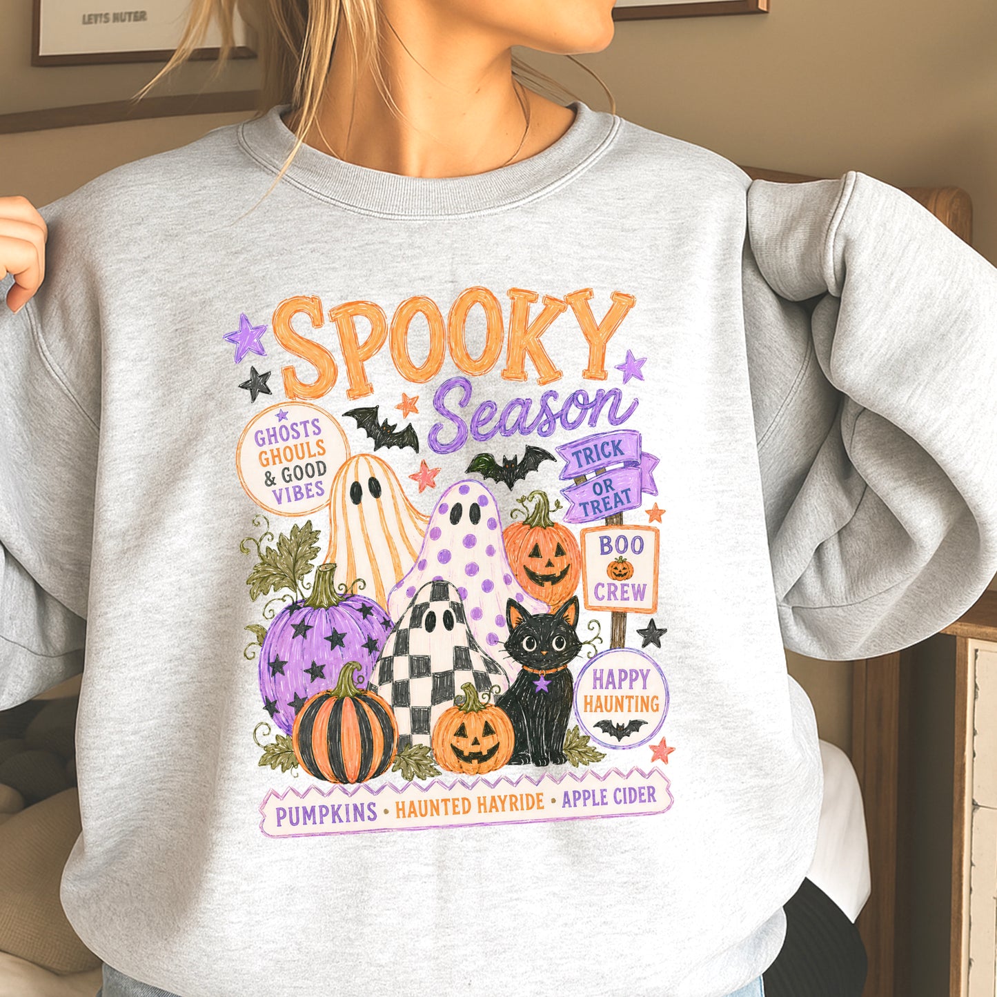 Spooky Season Halloween Crewneck Sweatshirt