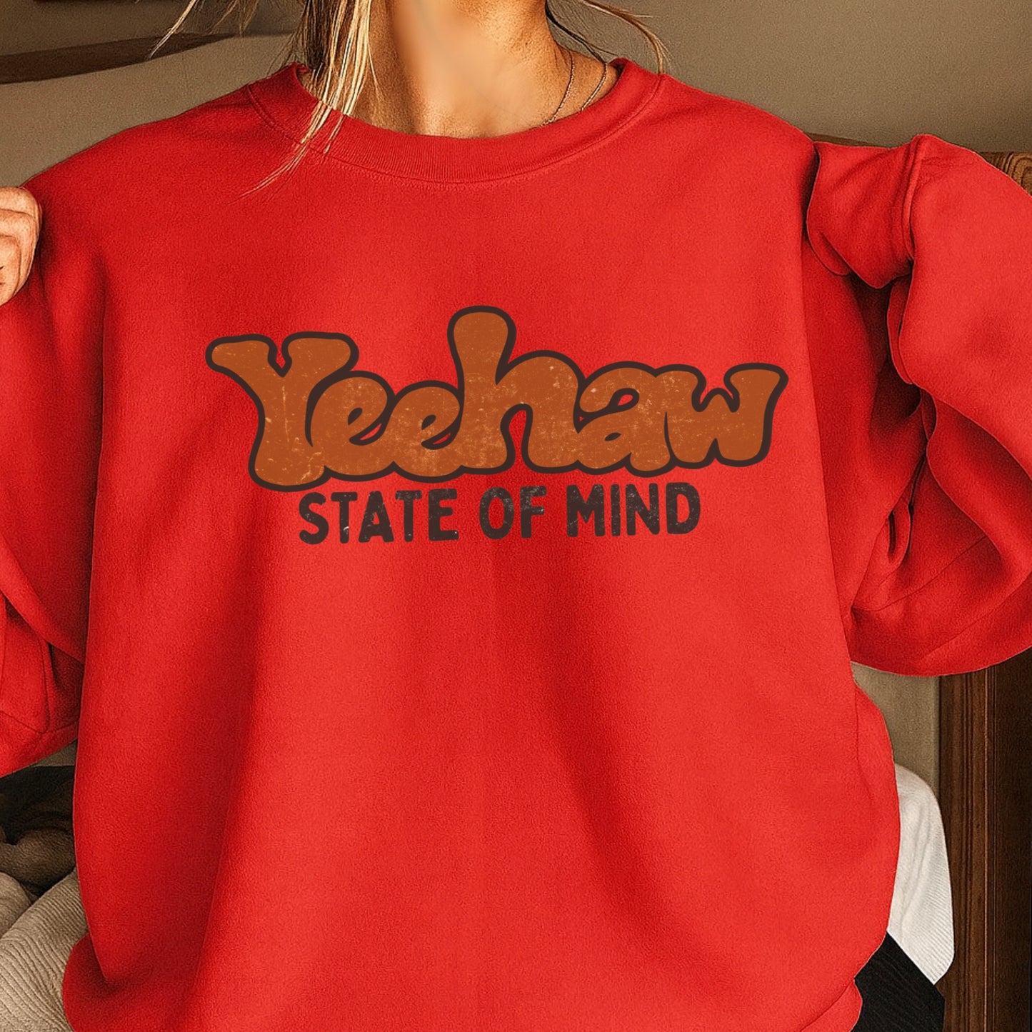 Yeehaw State Of Mind Crewneck Sweatshirt