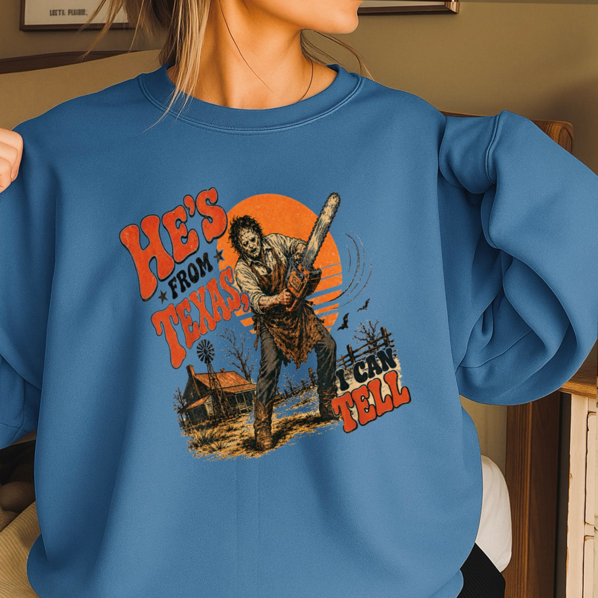 He’s From Texas Halloween Sweatshirt