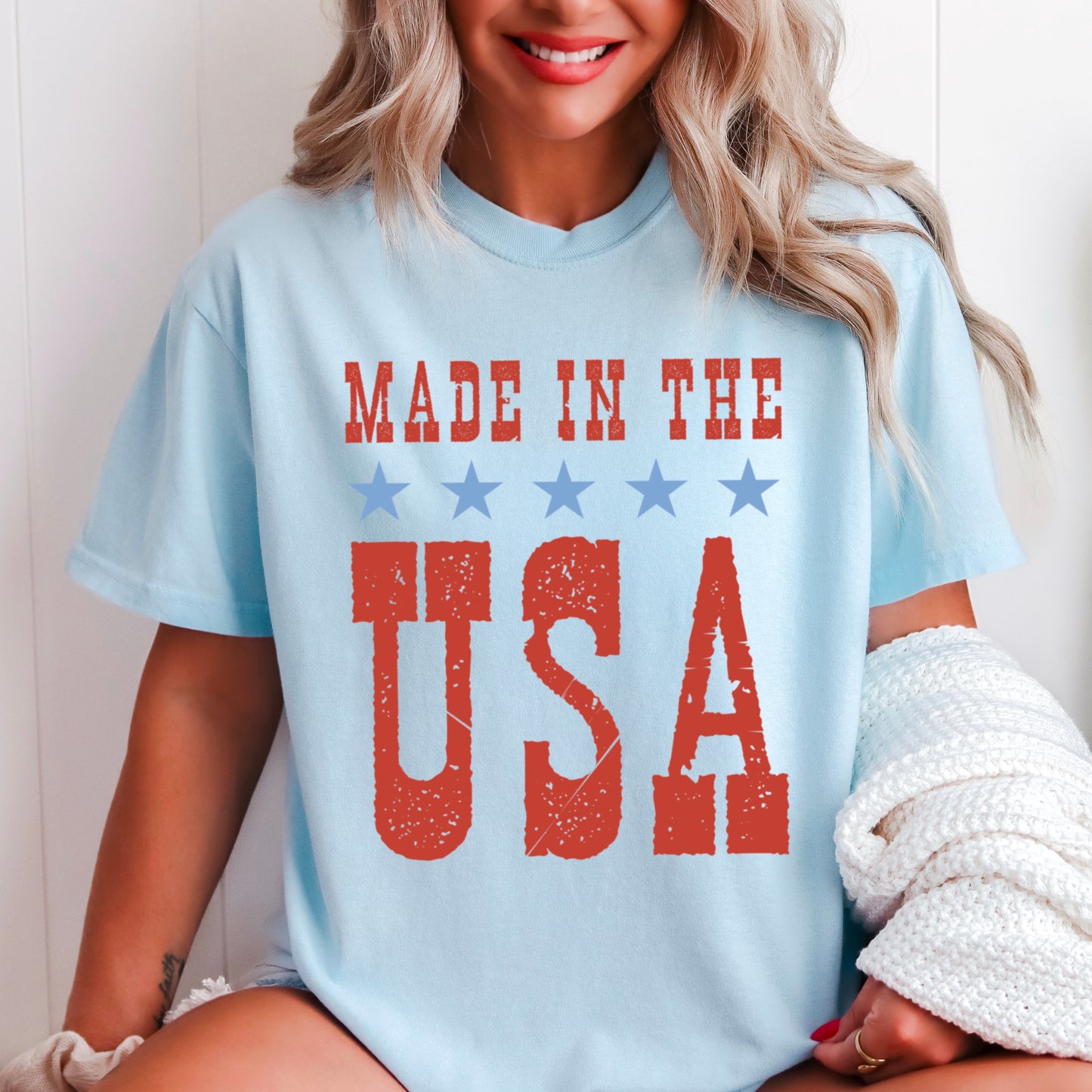 Made InThe USA July 4th Comfort Color Graphic Tee