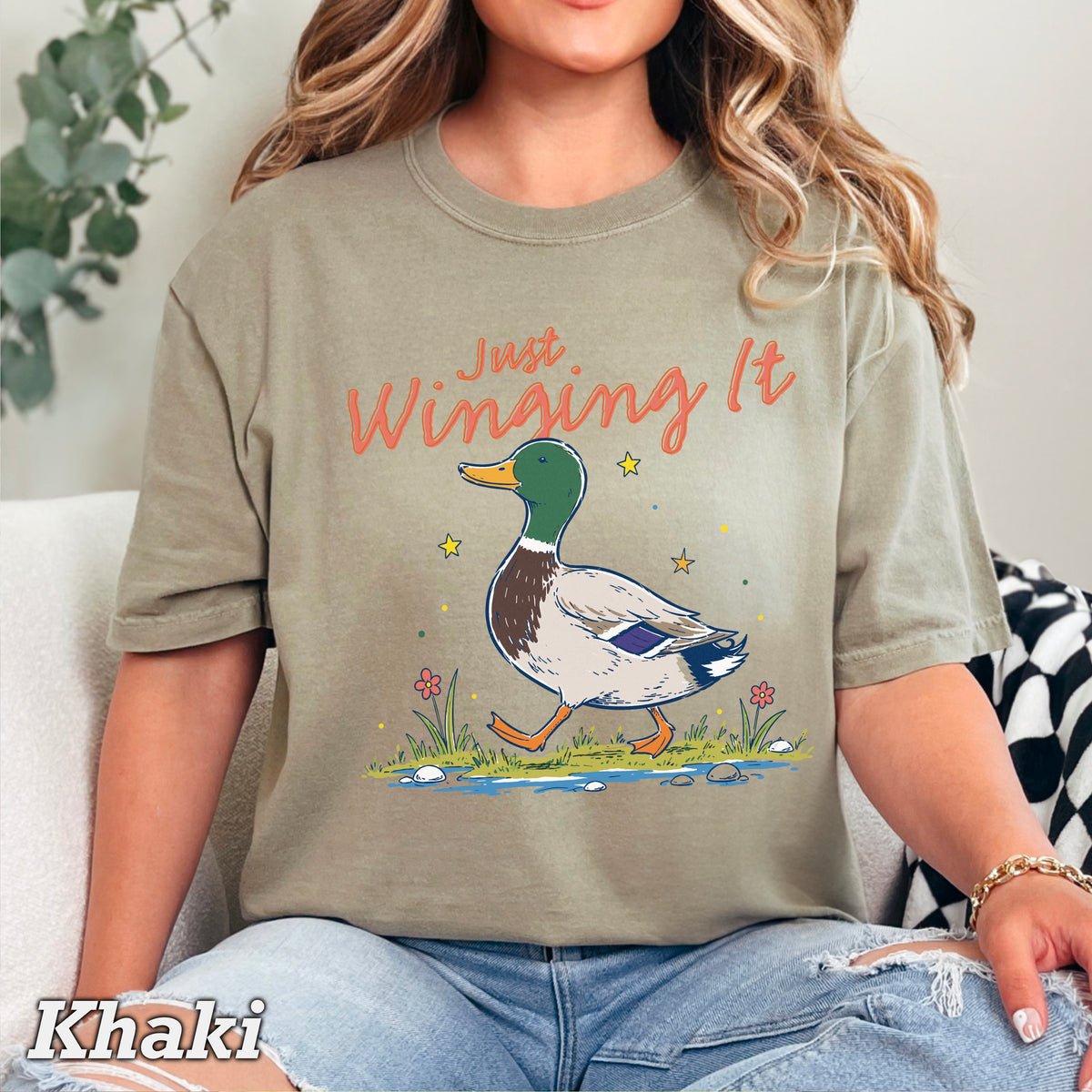 Just Winging It Comfort Color Graphic Tee
