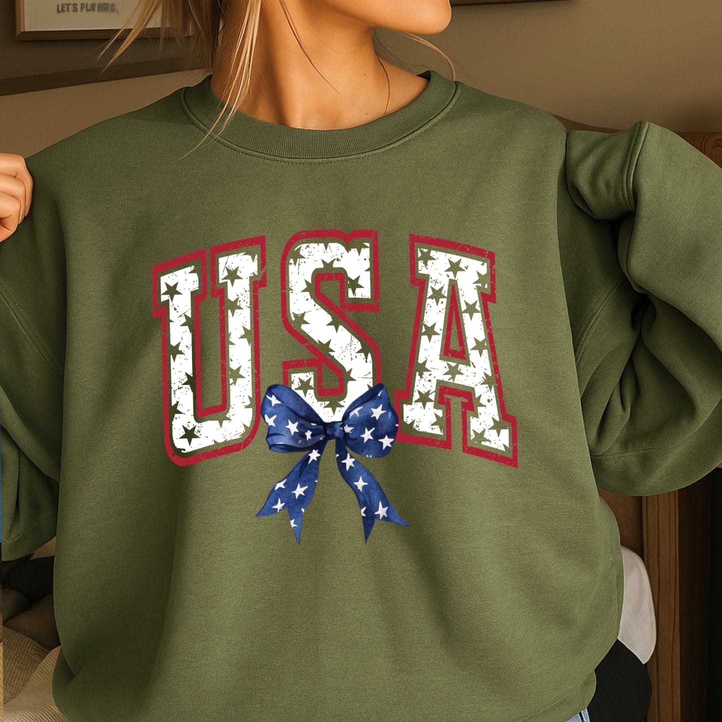 USA Patriotic Crewneck Sweatshirt