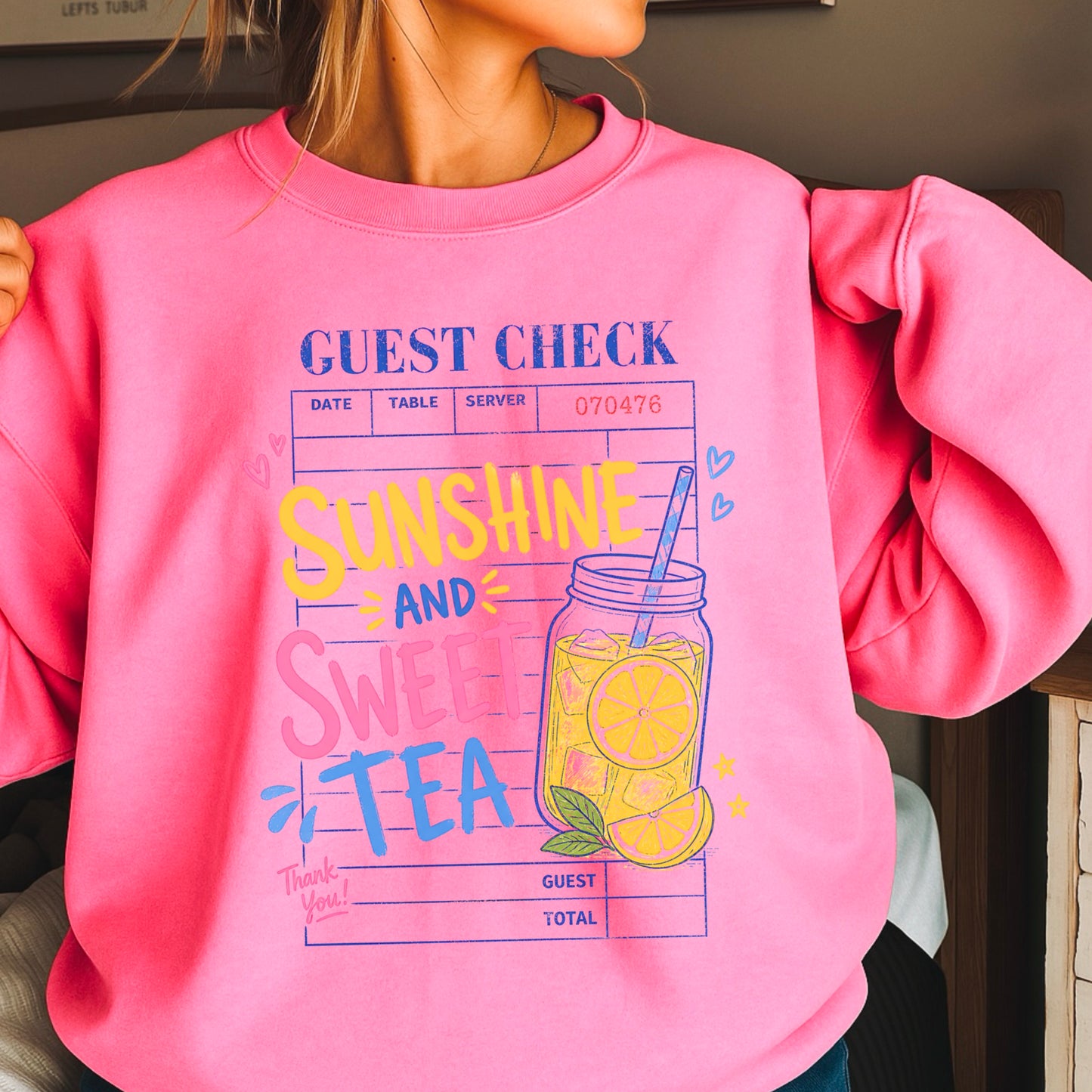 Guest Check Sunshine & Sweet Tea Crewneck Sweatshirt