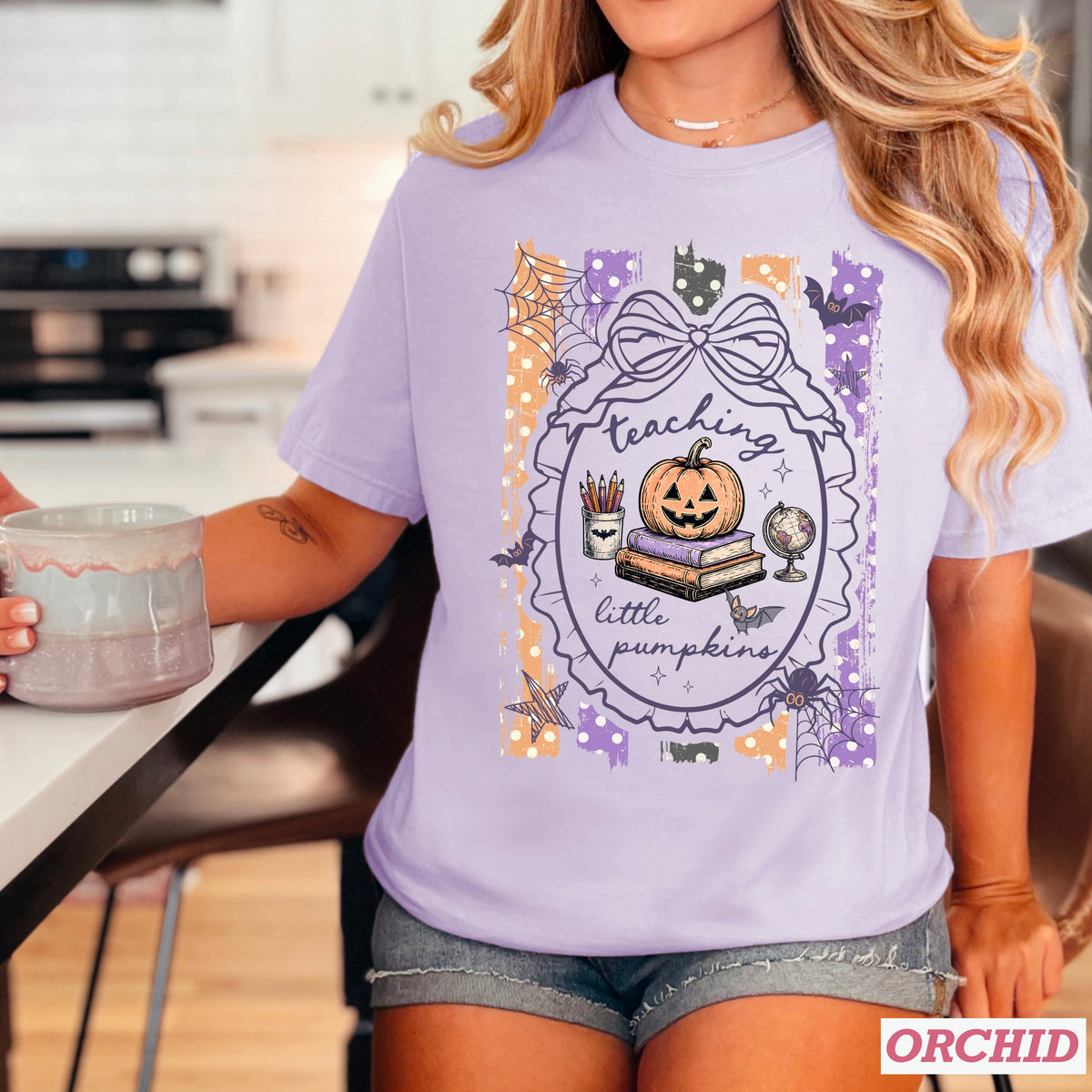 Teaching Little Pumpkins Comfort Color Graphic Tee